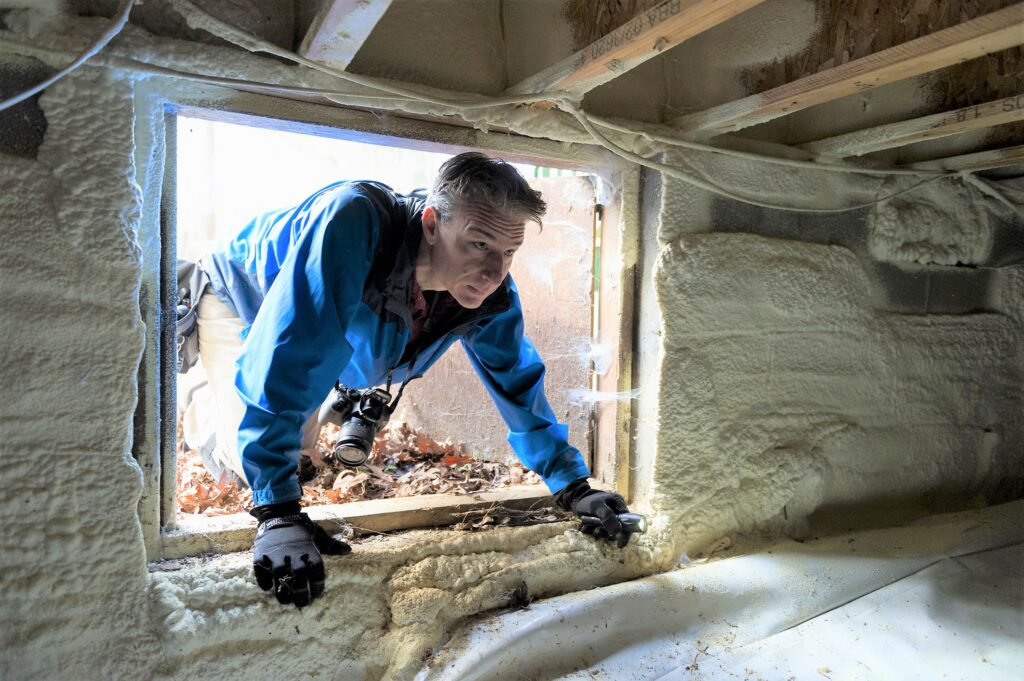 Rick Doherty Home Inspections - Entering Crawl Space